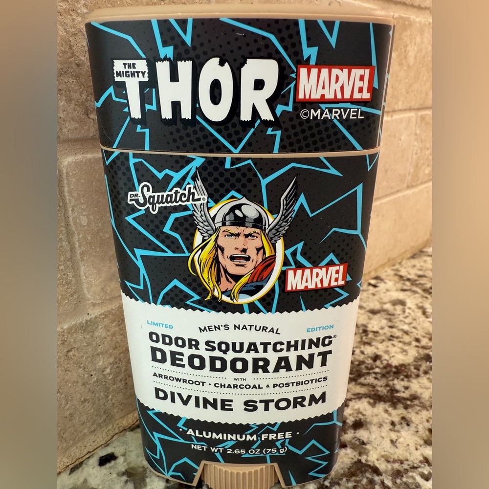 2 Marvel Thor Natural Odor Squatching Deodorant Limited Edition Divine Storm NEW